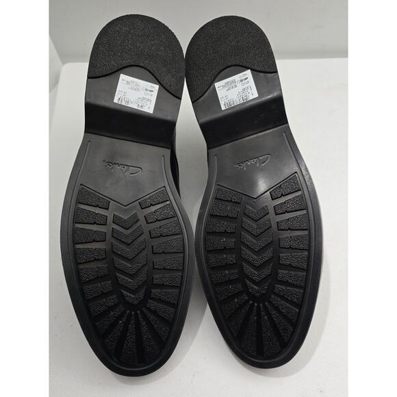 Clarks Mens Pitney Cap Derby Leather Oxfords Dress Shoes Black Lace Up SZ 12 NEW - Picture 8 of 11